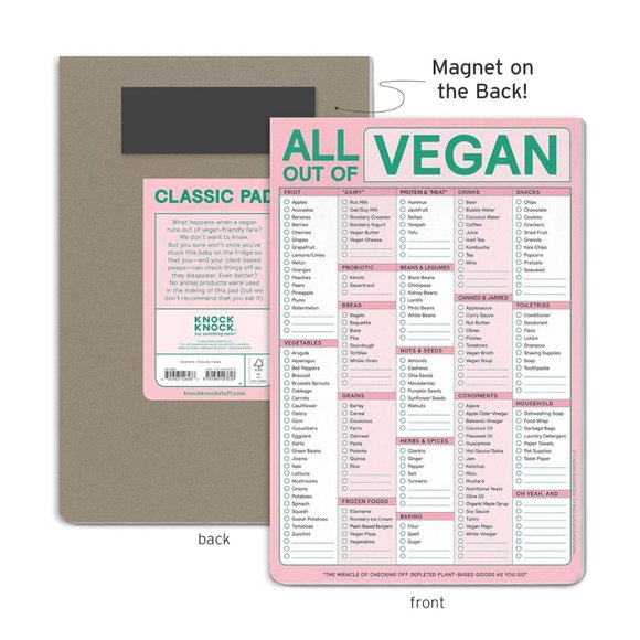 Knock Knock | All Out Of Grocery List (Vegan) — Magnetic Notepad - Picture 2 of 8